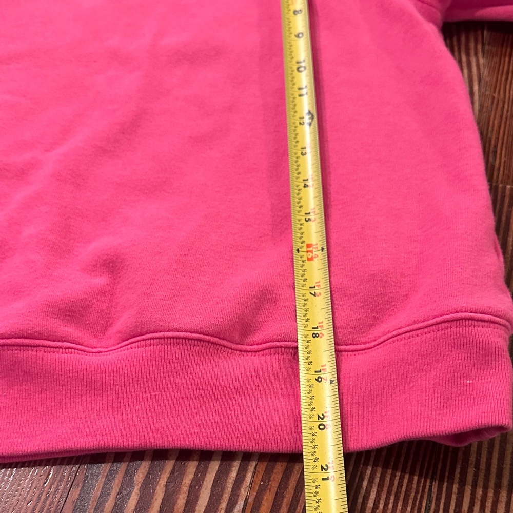 J. Crew Vibrant Pink Wide button-collar pullover sweatshirt in cloudspun fleece - Picture 9 of 9